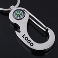 Metal Carabiner Key Chain With Compass